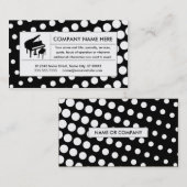 halftone piano visitekaartje (Voorkant / Achterkant)