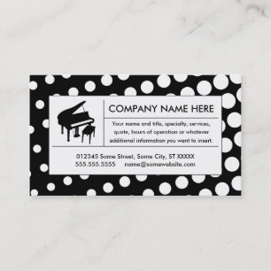 halftone piano visitekaartje