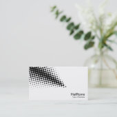Halftone Pijl - Zwart en Wit Visitekaartje (Staand voorkant)