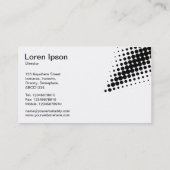 Halftone Pijl - Zwart en Wit Visitekaartje (Achterkant)