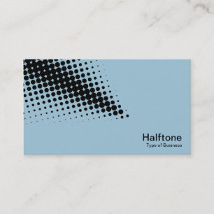 Halftone Pijl - Zwart met Bleek Blauw 9dc6d8 Visitekaartje