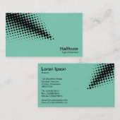 Halftone Pijl - Zwart met Light Green 7dcfb6 Visitekaartje (Voorkant / Achterkant)