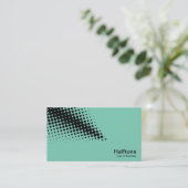 Halftone Pijl - Zwart met Light Green 7dcfb6 Visitekaartje (Staand voorkant)