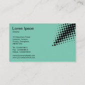 Halftone Pijl - Zwart met Light Green 7dcfb6 Visitekaartje (Achterkant)