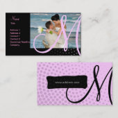 halftone pinctuur van het halve monogram voor de m visitekaartje (Voorkant / Achterkant)