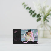 halftone pinctuur van het halve monogram voor de m visitekaartje (Staand voorkant)