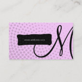 halftone pinctuur van het halve monogram voor de m visitekaartje (Achterkant)