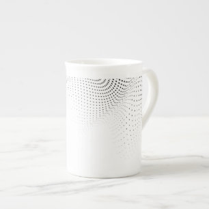 Halftone Polka Dot Bone China Mok