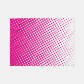 Halftone Pop Art Dot Pattern Pink and White Fleece Deken (Voorkant (Horizontaal))