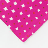 Halftone Pop Art Dot Pattern Pink and White Fleece Deken (Hoek)