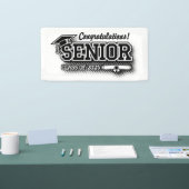 Halftone Retro Congrats Senior Class van 2025 Spandoek (Beurs)
