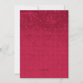 Halftone Rode Foto Uitnodiging (Achterkant)