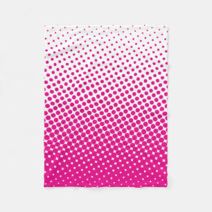 Halftone Roze en het Wit van het Patroon van de Fleece Deken