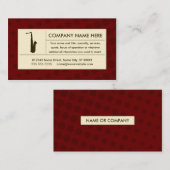 halftone saxofone visitekaartje (Voorkant / Achterkant)