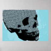 Halftone Skull Poster (Voorkant)