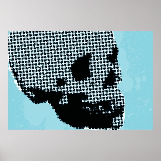 Halftone Skull Poster (Voorkant)