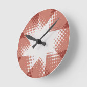Halftone star clock ronde klok (Hoek)