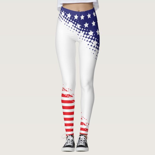 Halftone Stars and Stripes Leggings (Voorkant)