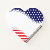 Halftone Stars and Stripes Notitieboek (Achterkant)