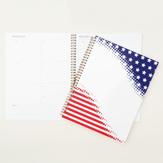 Halftone Stars and Stripes Planner (Display)