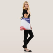 Halftone Stars and Stripes Tote Bag (Op model)