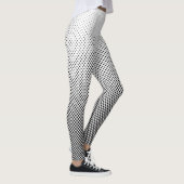 Halftone Stippen zwart-wit contrastbaar Leggings (Rechts)