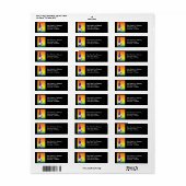 halftone stripwijn glas en fles etiket (Full Sheet)