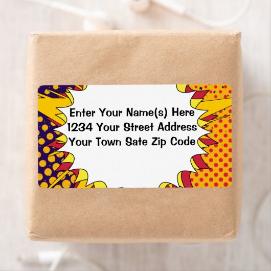 Halftone Sunset Etiket (Insitu)