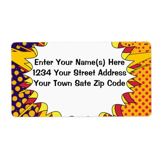 Halftone Sunset Etiket (Voorkant)