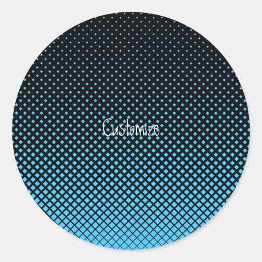 Halftone Vector Diamond Pattern Thunder_Cove Ronde Sticker (Voorkant)