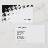 Halftone verlicht - zwart en wit visitekaartje (Voorkant / Achterkant)