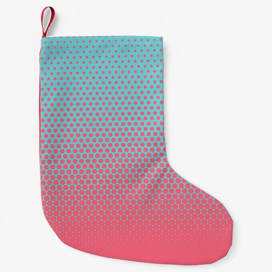Halftone verticale afbeelding van het verlooppatro kleine kerstsok (Voorkant)