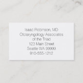 Halftone Visitekaartje otolaryngoloog (Achterkant)