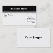 Halftone visitekaartje - Zwart-wit (Voorkant / Achterkant)