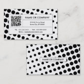 halftone zwart-witte QR-code Visitekaartje (Voorkant / Achterkant)