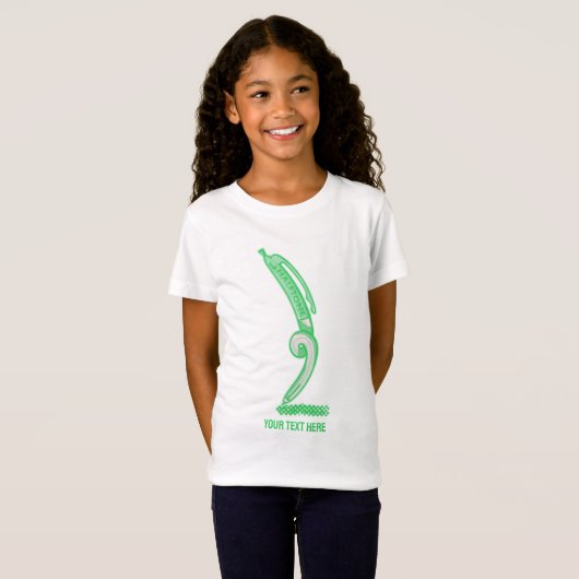 Halftonen groene pen pop kunst t-shirt (Voorkant volledig)