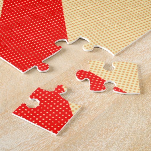 Halftonen voor krantenpapier Rode Pepper Diva Legpuzzel (Zijkant)