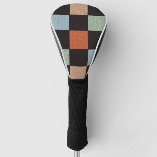 Halftoon  Checker-patroon Golfheadcover (Voorkant)