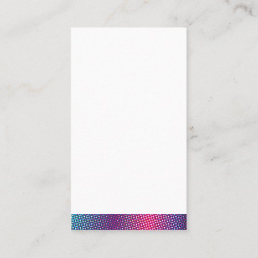 Halftoonkleuren | Kleurrijk geometrisch Wereldbol Visitekaartje (Achterkant)