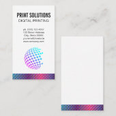 Halftoonkleuren | Kleurrijk geometrisch Wereldbol Visitekaartje (Voorkant / Achterkant)