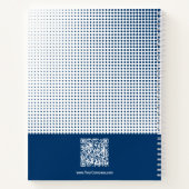 Halftoonpatroon Blauw Wit Small Business Notitieboek (Achterkant)