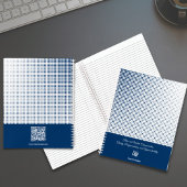 Halftoonpatroon Blauw Wit Small Business Notitieboek