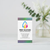 halftoonpatroon | CMYK-inkt afdrukken Logo Visitekaartje (Staand voorkant)