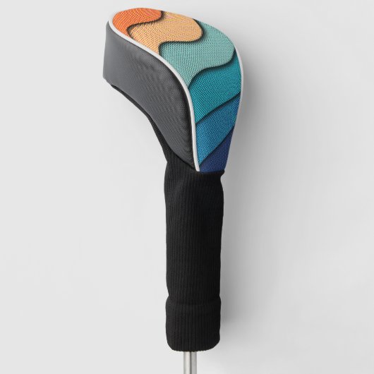 Halftoonsnijeffect Golfheadcover (Schuin)