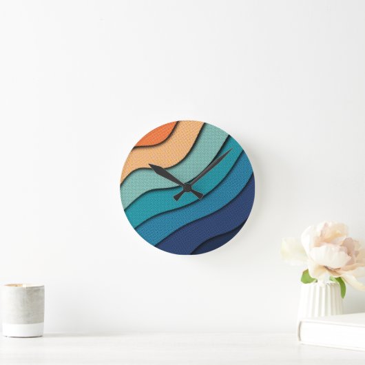 Halftoonsnijeffect Ronde Klok (Huis)