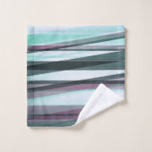 Halftransparante lagen in Aqua Burgundy en Gray Bad Handdoek (Wasdoekje)