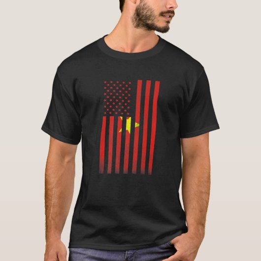 HalfVietnamese vlag | -Amerikaans in mij T-shirt (Voorkant)