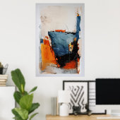Halfvolle Glas - Abstracte Metafoor Poster (Thuiskantoor)
