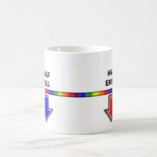 Halfvolledig of half leeg? koffiemok (Center)