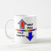 Halfvolledig of half leeg? koffiemok (Links)